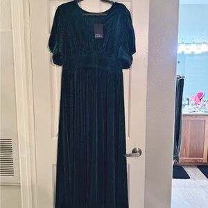 Pinup Fashion Velvet Wedding Guest Dress